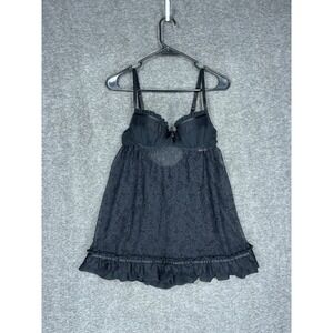 Victorias Secret Sexy Little Things Lingerie Teddy Babydoll Black Lace Size 34B
